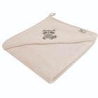 Bocioland rankšluostis su gobtuvu frotinis 80x80 kreminis meškėnas BL217