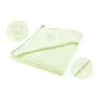 Bocioland rankšluostis su gobtuvu frotinis 80x80, žalias, meškiukas, BOC0038