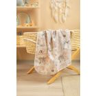 Muslino pledukas kūdikiui "Light flowers" 80x100 cm