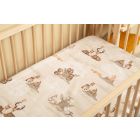 Paklodė su guma 120x60 "Golden goose pink"- medvilninė