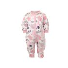 Zīdaiņu kokvilnas rāpulītis ar piedurknēm "Jumbo" rozā