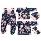 Bērnu komplektiņš no 5 daļam "Flora navy"