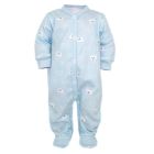 Zīdaiņu kokvilnas rāpulītis ar piedurknēm "Bear glamour mint " 