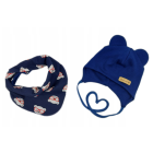 Zīdaiņu cepurīte ar šalli "Navy teddy" pārdošana tiešsaistē