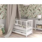 Bērnu gultiņa ar atvilktni "Magda" 120x60 cm balta krāsā