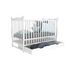 Bērnu gultiņa ar atvilktni "Emi" 120x60 cm balts krāsa