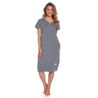 Kokvilnas naktskrekls grūtniecēm un barojošām "Verona" Dark grey S-XXL 