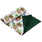 Bērnu pleds 100x75cm "Monkey's fiesta"  zaļš 
