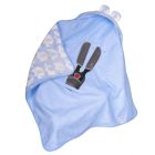 Autokrēsliņa guļammaiss "Elephants & Dots" 80x80 cm zils 