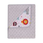 Bērnu pleds 90x80 cm "Zoo" pelēks