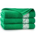 Dvielis (Ēģiptes kokvilnas) "Happy faces" 130X70 cm zaļš