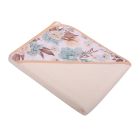 Dvielis ar kapuci  "Retro flowers" 80x80 cm 