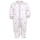 Zīdaiņu kokvilnas rāpulītis ar piedurknēm "Bear glamour " pelēks