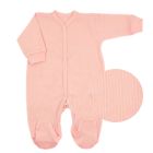 Zīdaiņu kokvilnas rāpulītis ar piedurknēm "Natural pink" 