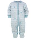 Zīdaiņu kokvilnas rāpulītis ar piedurknēm  "Galaxy" zils