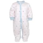 Zīdaiņu kokvilnas rāpulītis ar piedurknēm "Bear glamour " zils