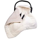 Apsildāms guļammaiss autokrēsliņa "WARM VELVET" 80x80 cm bēšs