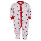 Zīdaiņu kokvilnas rāpulītis ar piedurknēm  "Cherry" 