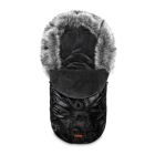 Šiltas miegmaišis - vokelis vežimėliui  "Aspen glamour" juodas