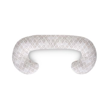 CebaBaby DUO nėščiųjų ir maitinimo pagalvė dżersej, lapeliai rudi W-885-000-746