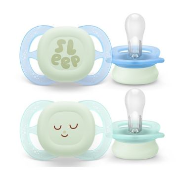 Philips Avent Ultra Start Night tumsā spīdoši māneklīši 0–2 mēn., 2 gab. SCF075/08