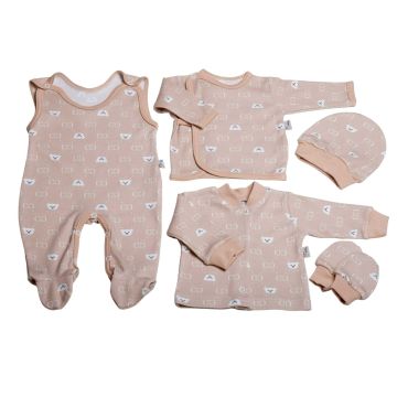 Bērnu komplektiņš no 5 daļam "Bear glamour beige"