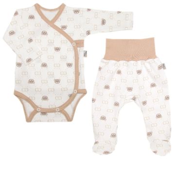 Bērnu komplektiņš no 2 daļam "Bear glamour beige" balts
