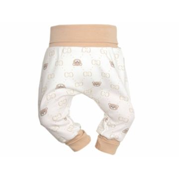 Kelnytės kūdikiui "Bear glamour beige" baltos be pėdučių