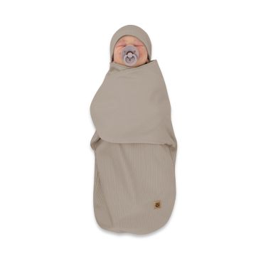 Autiņš - kokons jaundzimušajam Leo interlock soft mokka