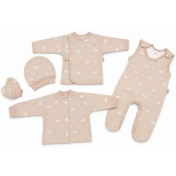 Bērnu komplektiņš no 5 daļam "Bear glamour beige"