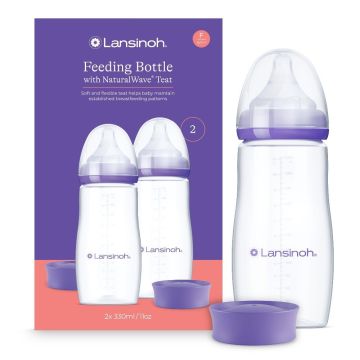 Lansinoh NaturalWave barošanas pudelīšu komplekts mazulim 2 × 330 ml