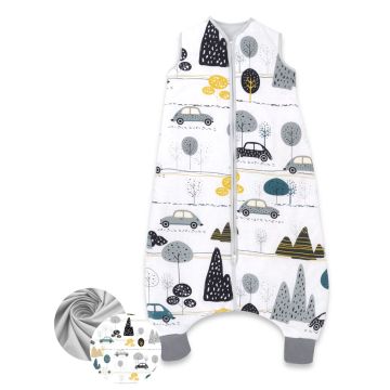 Miegmaišis kūdikiui "On road grey" su kojomis 0.5 TOG