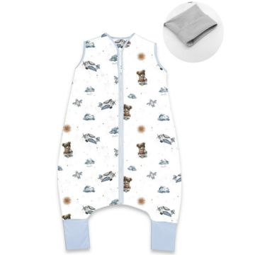Guļammaiss zīdainim  "Teddy aviator blue" ar kājām 2-2.5 TOG