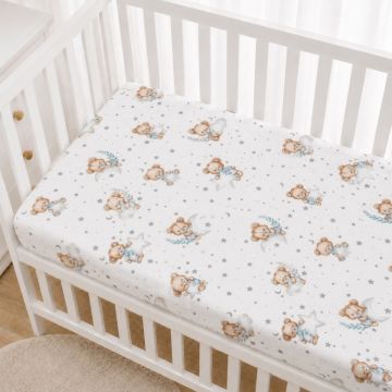 Muslīna palags berniem "Sweet bear" (60x120, 70x140)