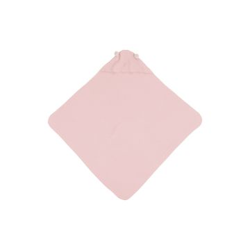 Muslīna dvielis ar kapuci mazulim 75 × 75 cm Rose