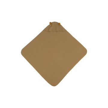 Muslīna dvielis ar kapuci mazulim 75 × 75 cm Brown