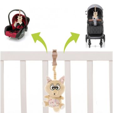 Daugiafunkcinis žaislas "Ramzis" su kramtuku,muzikyte kūdikiui