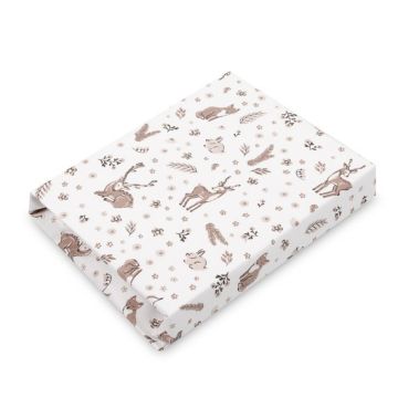 Bērnu palags ar gumiju  60x120 cm "Forest beige" 
