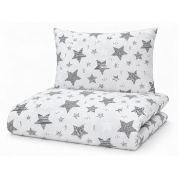 Gultas veļa komplekts šūpulim  80x70cm "Galaxy grey" 