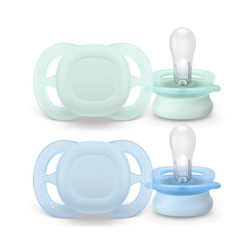 Čiulptukai kūdikiams AVENT "Ultra Soft" ortodontiniai 0-6 m 2vnt (jautriai odai)