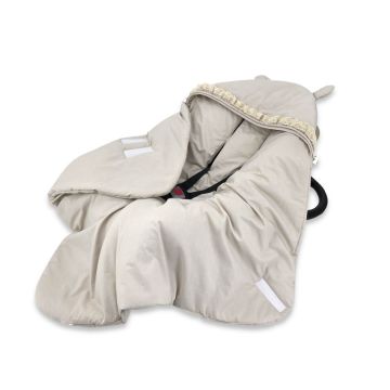 Autokrēsliņa guļammaiss  "Premium ruffle beige"