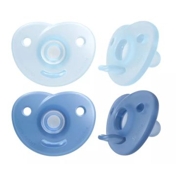 Čiulptukai kūdikiams AVENT "Soothie Shapes" 0-6m melsvas 2vnt