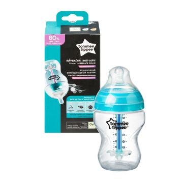 Mazuļa pudelīte "Tommee Tippee" ar knupīti Anti-Colic 0m+ 260ml 