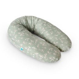 CebaBaby maitinimo pagalvė dżersej multi žalia gėlės W-880-000-826