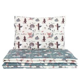 MamoTato patalynė 2 d. 100x135cm, zoo sodas, kreminė, dažyta, Premium