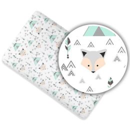 Ankras paklodė  su guma 120x60 lapė mėtinė