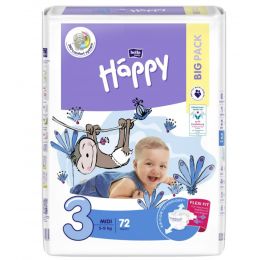 Sauskelnės BELLA Midi "3" 5-9 kg 144 vnt