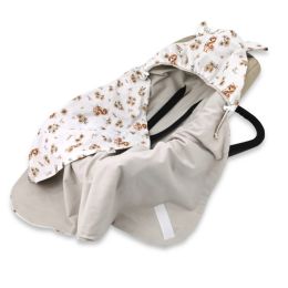 Pledas vokelis automobilinei kėdutei "Forest family beige" 