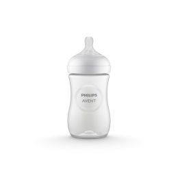 Mazuļa pudelīte AVENT Natural Resposive  ar knupīti 1m+ 260ml  white