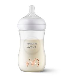 Mazuļa pudelīte AVENT Natural Resposive  ar knupīti 1m+ 260ml  giraffe